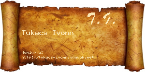 Tukacs Ivonn névjegykártya